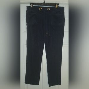 Tory Burch Navy Blue Joggers with Gold Accents Size XS